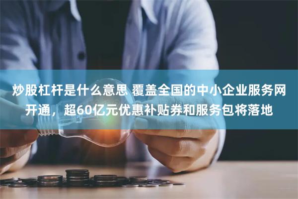 炒股杠杆是什么意思 覆盖全国的中小企业服务网开通，超60亿元优惠补贴券和服务包将落地