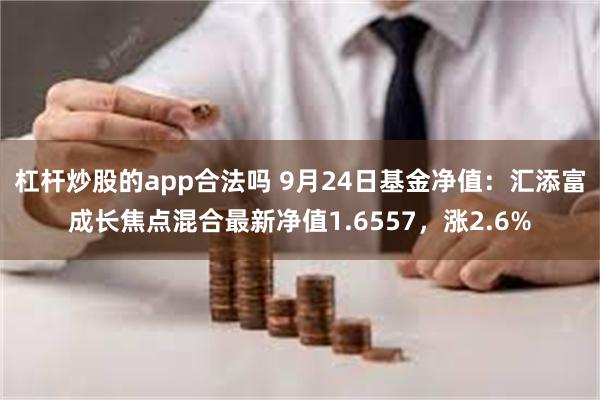 杠杆炒股的app合法吗 9月24日基金净值：汇添富成长焦点混合最新净值1.6557，涨2.6%