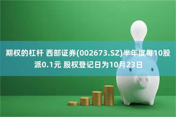 期权的杠杆 西部证券(002673.SZ)半年度每10股派0.1元 股权登记日为10月23日